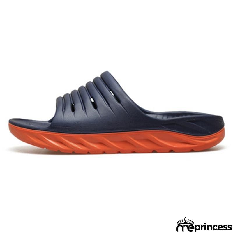 Mens Personalized Color-Blocking Non-Slip Elastic Sole Platform Comfy Slippers