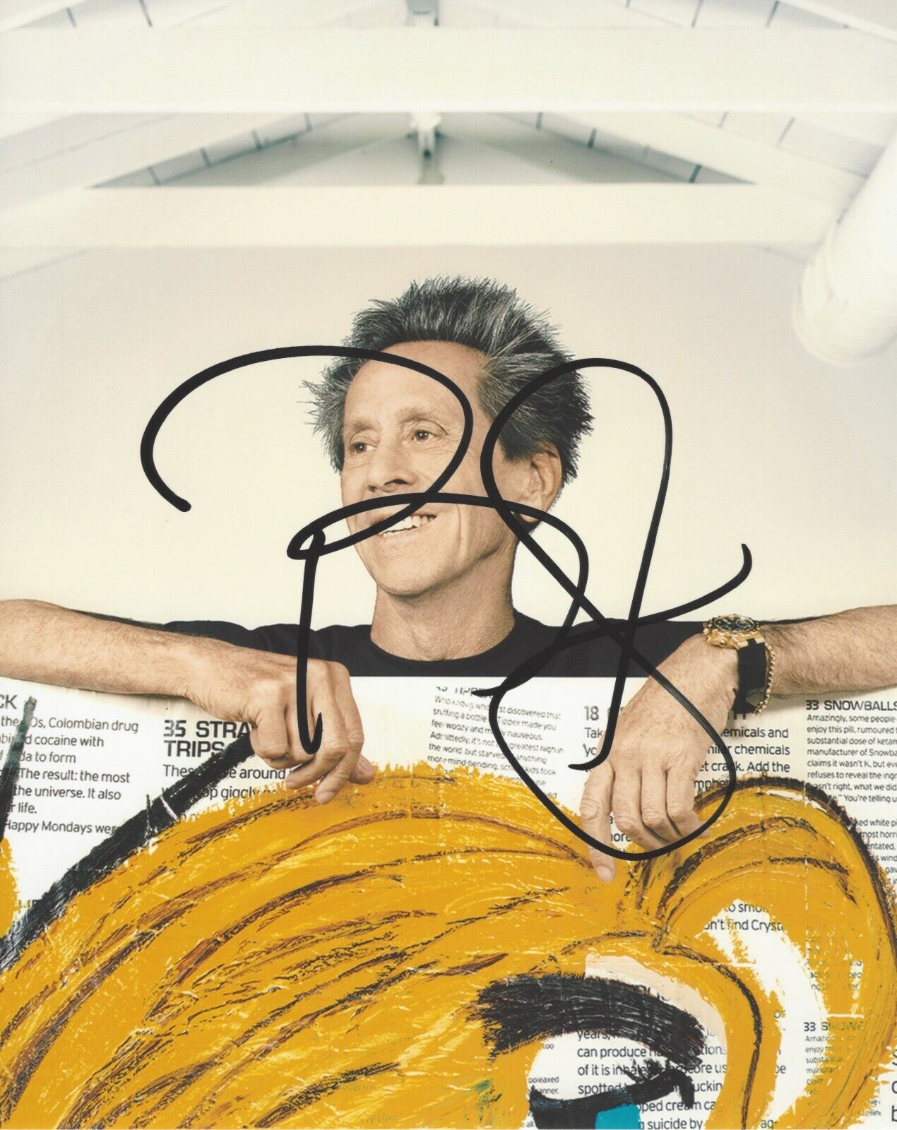 HOLLYWOOD PRODUCER BRIAN GRAZER HAND SIGNED 8x10 Photo Poster painting w/COA DIRECTOR