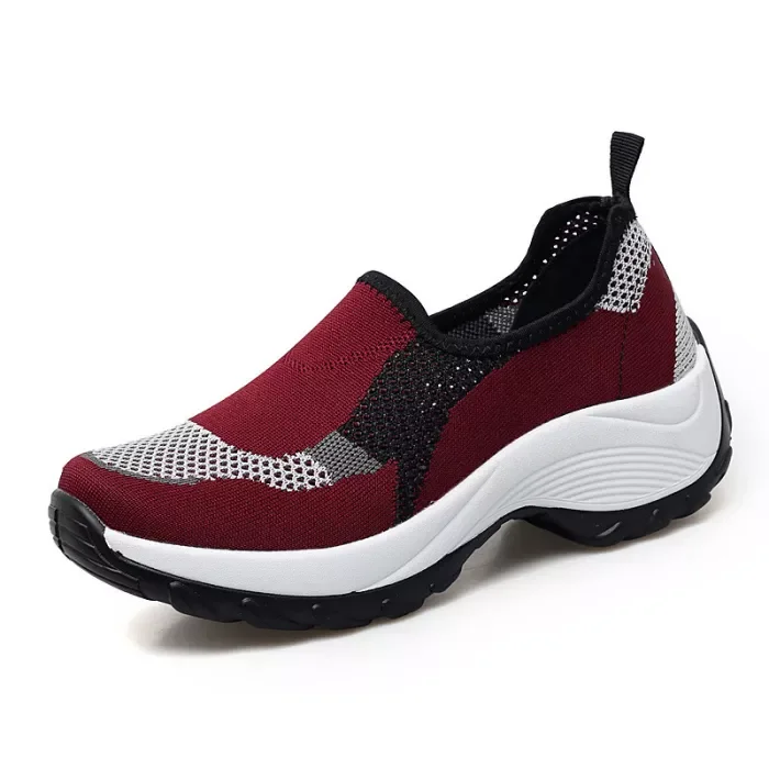 Women Casual Wedges Sneakers Mesh Breathable Tenis Non Slip Stylish Ladies Comfortable Walking Shoes  Stunahome.com