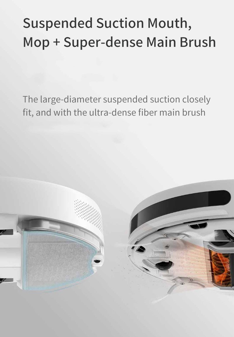 Xiaomi Mijia G1 2 em 1 2200Pa varredura limpando aspirador de robô