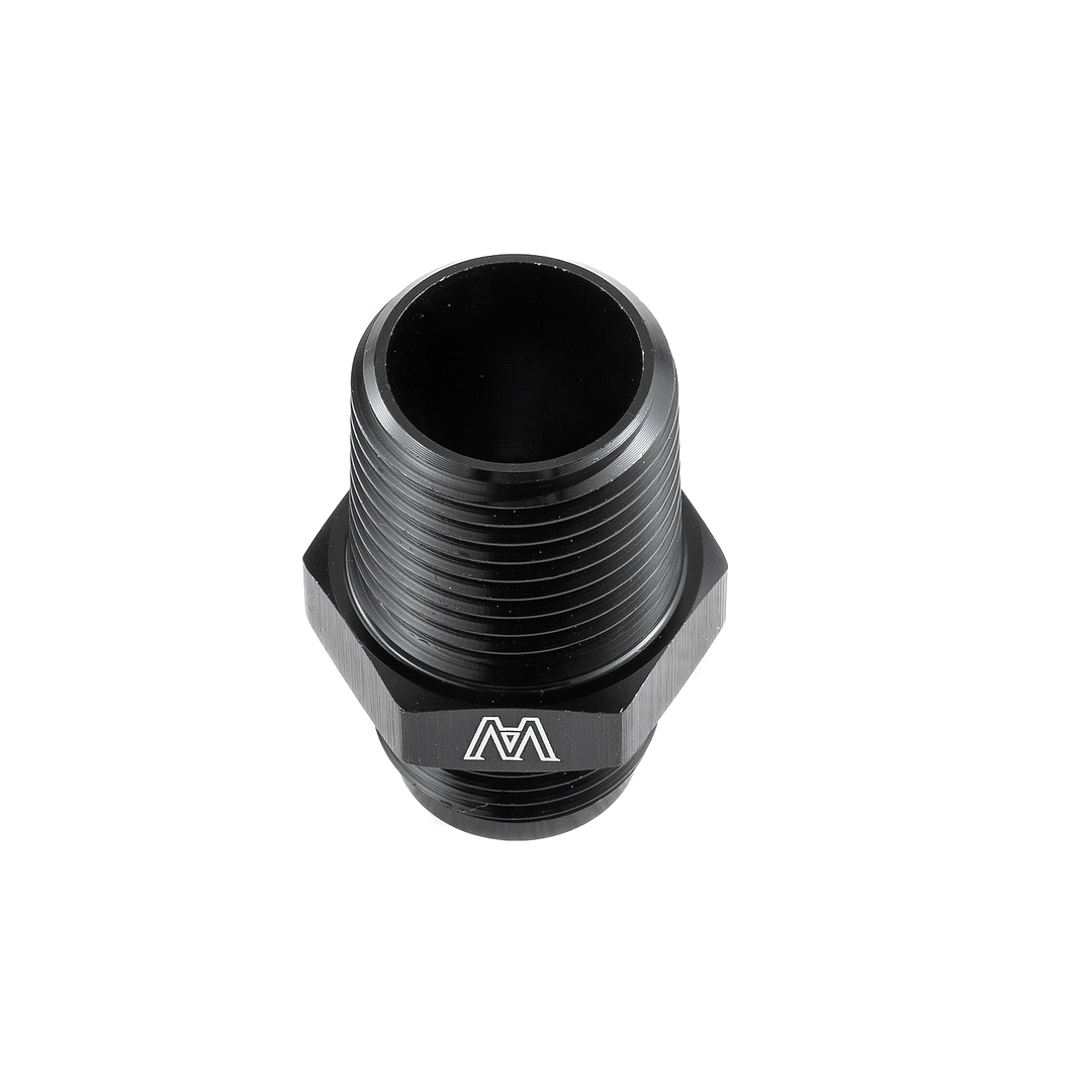Alloyworks -8AN Flare to 1/2 NPT Adapter AN Fitting BLACK