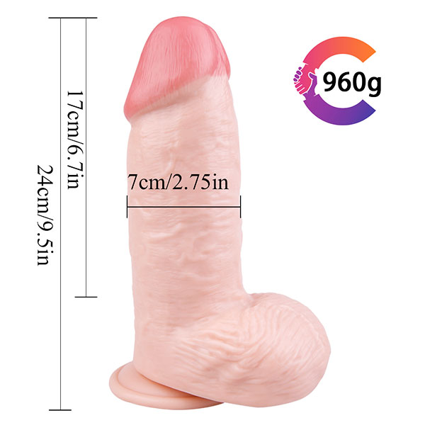 9.5 Inches Thick And Huge White Dildo