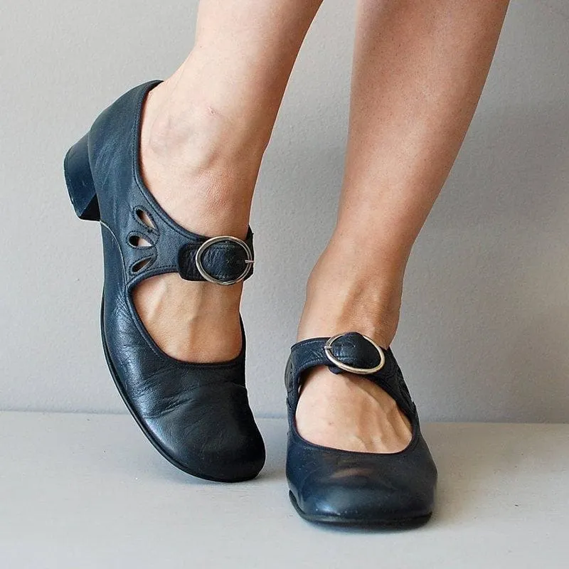Summer Low Heel Vintage Women Shoes