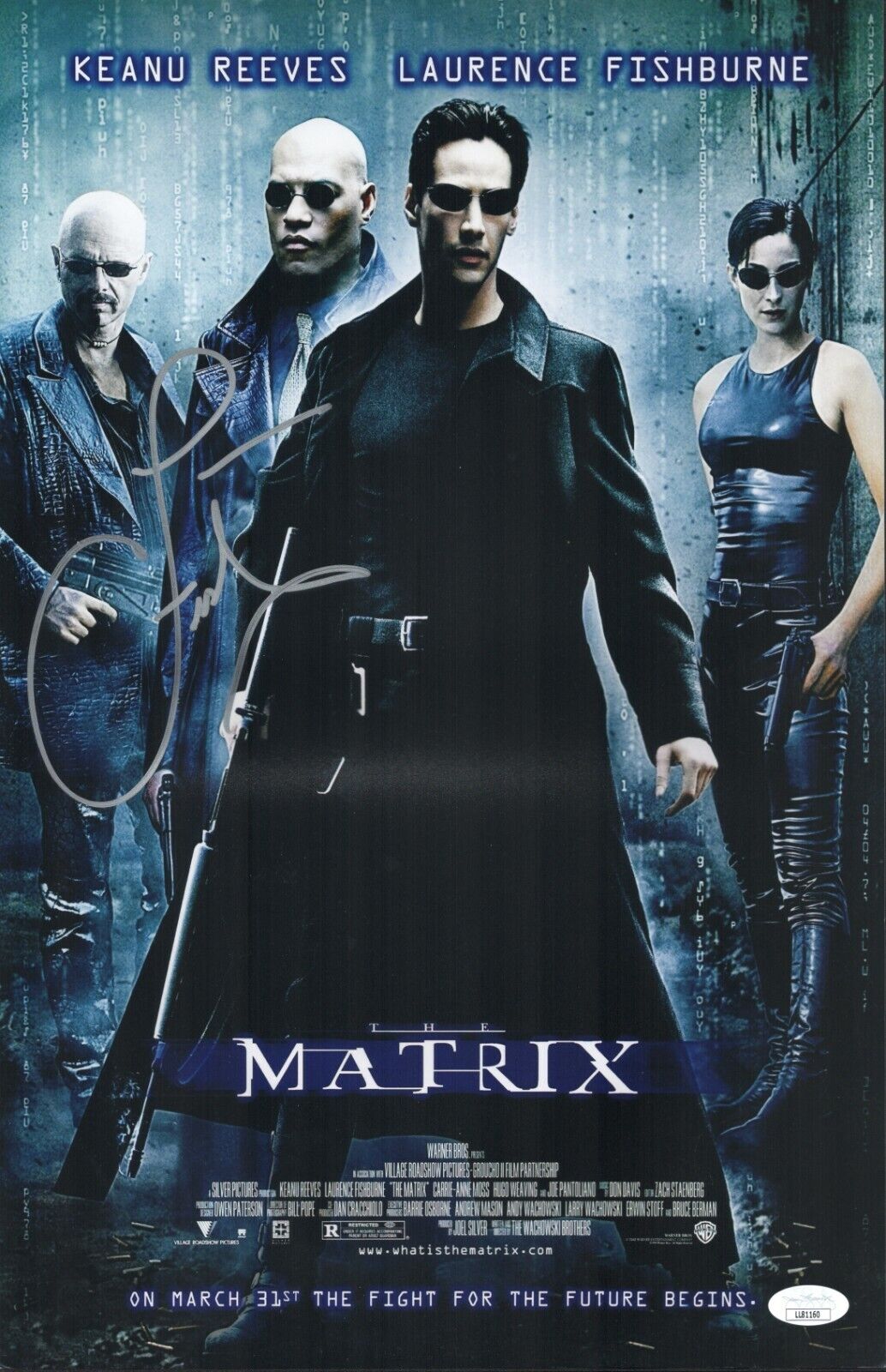 Laurence Fishburne Signed 11x17 The Matrix Morpheus Authentic Autograph JSA COA