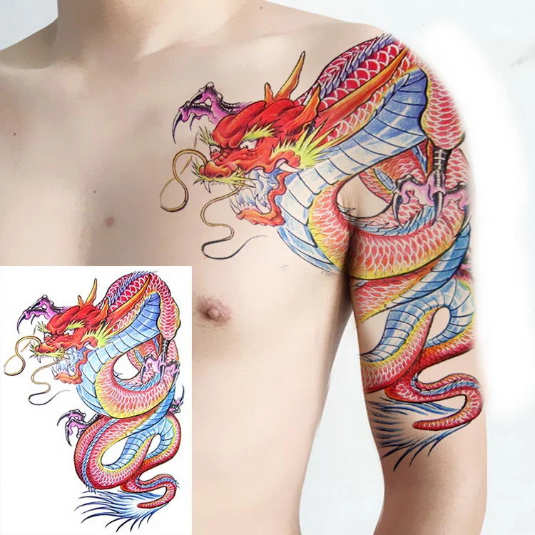 tatoos temporales for men shoulder tattoos dragon black large tattoo and body art sticker boys tattoo tribal designs mens decals