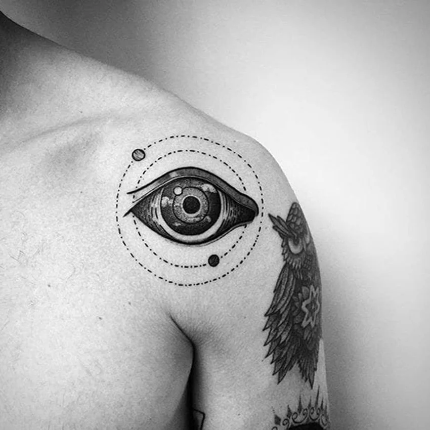 Eyes Of Sky Waterproof Temporary Tattoos Men Yin and Yang Eye Tatouage Temporaire Femme Tatoo Temporary Stickers