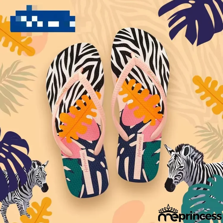 Ladies Flip-Flops Non-Slip Casual Printed Beach Shoes