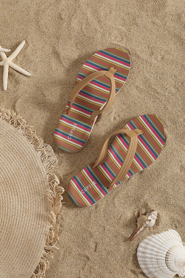 Baker Beach Stripe Flat Sandals