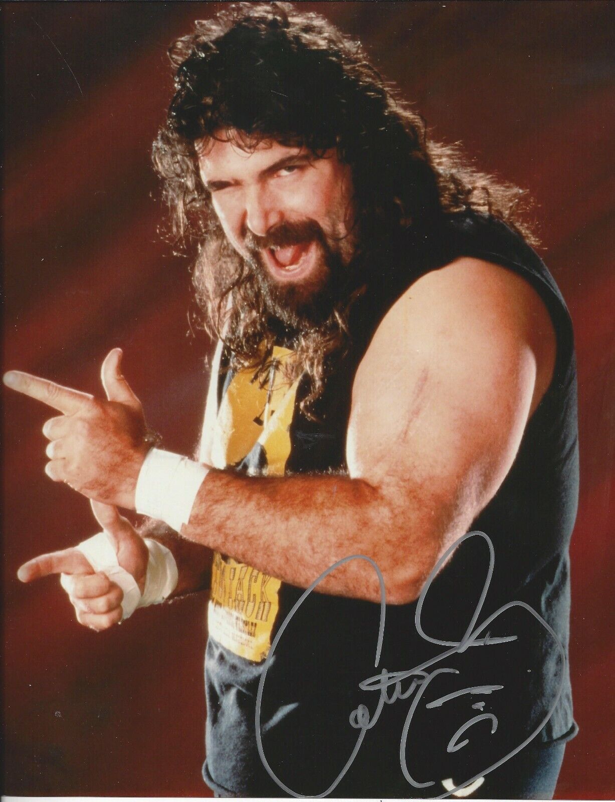 Mick Foley autographed 8x10 #1 WWEAttitude Era Cactus Jack