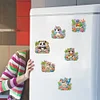 (US Only)6pcs 2D Flat Hello Summer DIY Diamond Painting Fridge Magnets for Home Decor