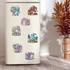 12PCS 2d flache DIY Diamant Kunst Kühlschrank Aufkleber Kits für Wohnkultur (Gnom)