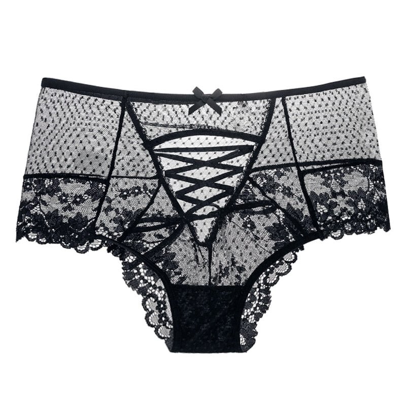 CINOON Sexy Panties Women high waist panty Sexy Briefs Ladies Plus Size Underwear transparent sheer lace underpants lingerie