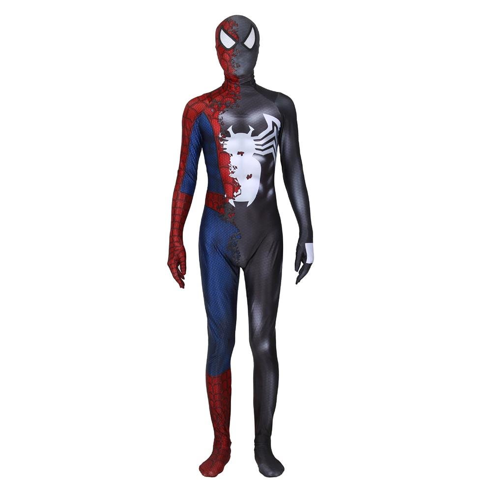 Adult Halloween Zentai The Amazing Spider-Man Venom Costume Cosplay Bodysuit Jumpsuit