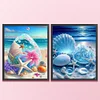 (2pcs) Beach Shells-11CT Stamped Cross Stitch 40*50cm(Bundle Sale)