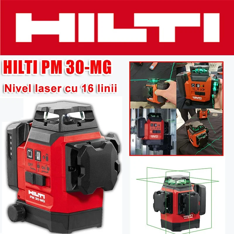  [Reducere specială de 50% de sfârșit de an] Nivelă laser cu linii Hilti PM 30-MG16, clar vizibilă