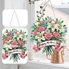 Diamond Painting Mother Day Wreath Pendant For Window Door Garden Decor