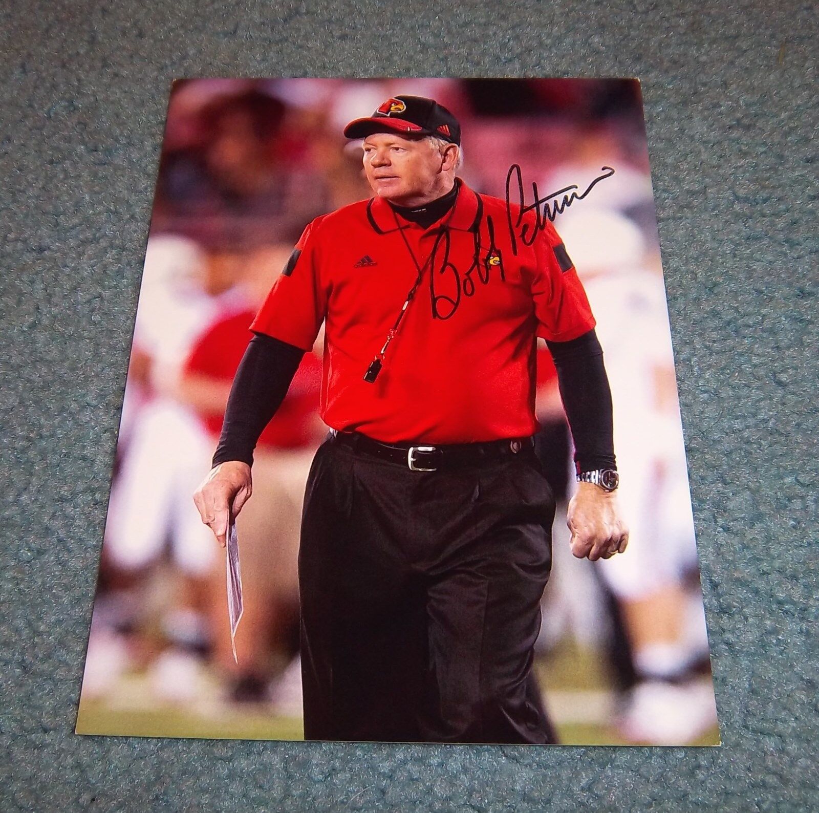 Louisville Coach Bobby Petrino Signed Autographed 5x7 Photo Poster painting Cardinals