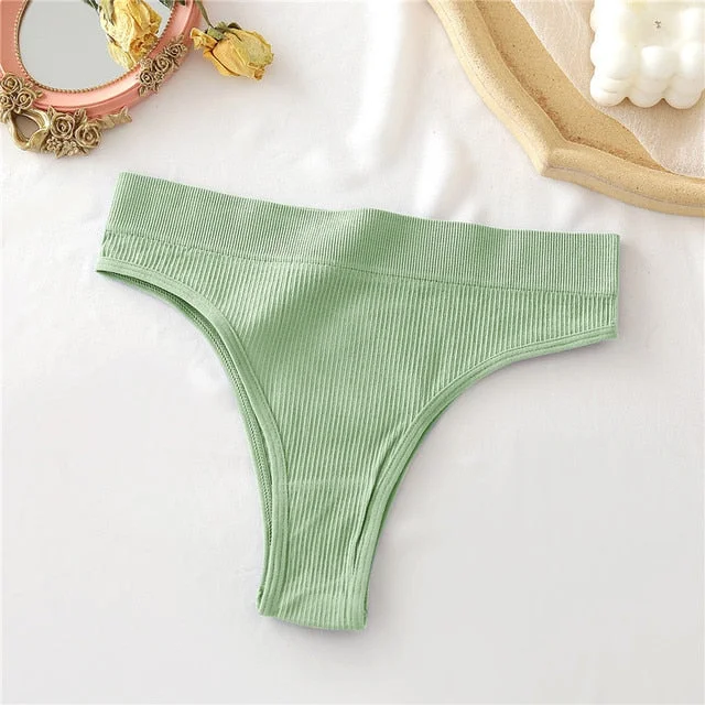 New Seamless Women's Panties High Waisted Thongs Woman Comfortable Briefs S-XL Sexy Underpants For Women 9 Colors