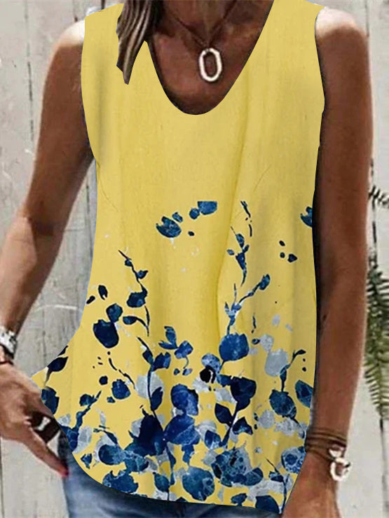 Women Long Sleeve V-neck Graphic Floral Printed Top