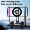Support de t&eacute;l&eacute;phone de voiture &agrave; ventouse pliable magn&eacute;tique rotatif &agrave; 360 &deg; universel