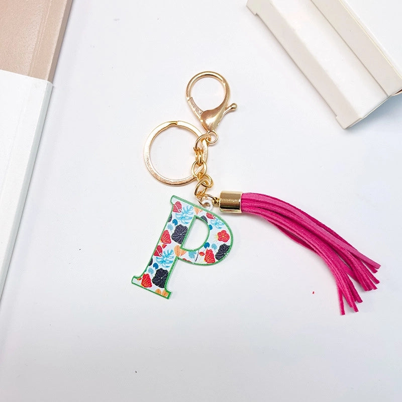 Elegant Streetwear Letter Pu Leather Alloy Women’s Bag Pendant Keychain