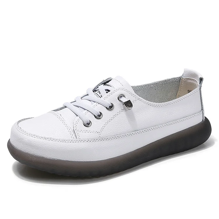 Women's Casual Soft Bottom Leather Low-cut Sneakers Radinnoo.com