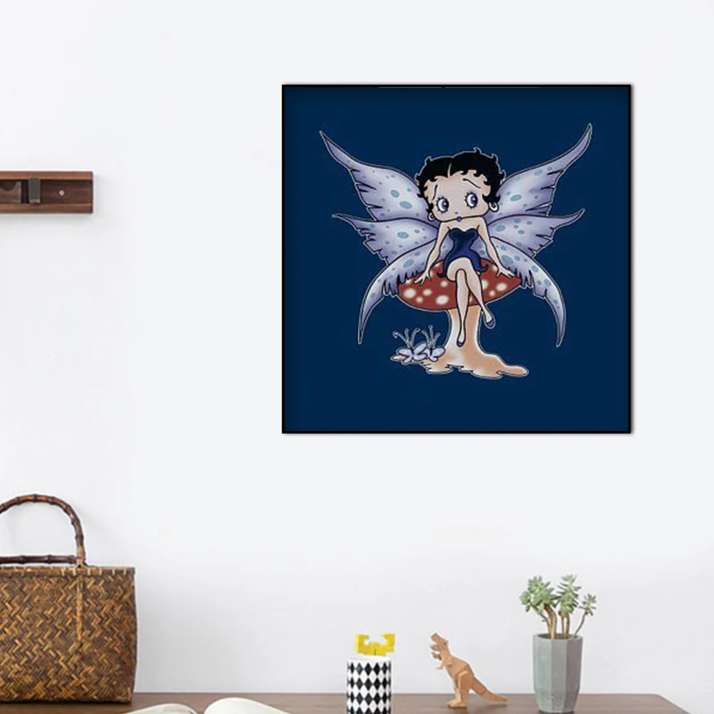 Mushroom Angel Full Drill Round Diamond Painting Mosaic Picture Bead Art