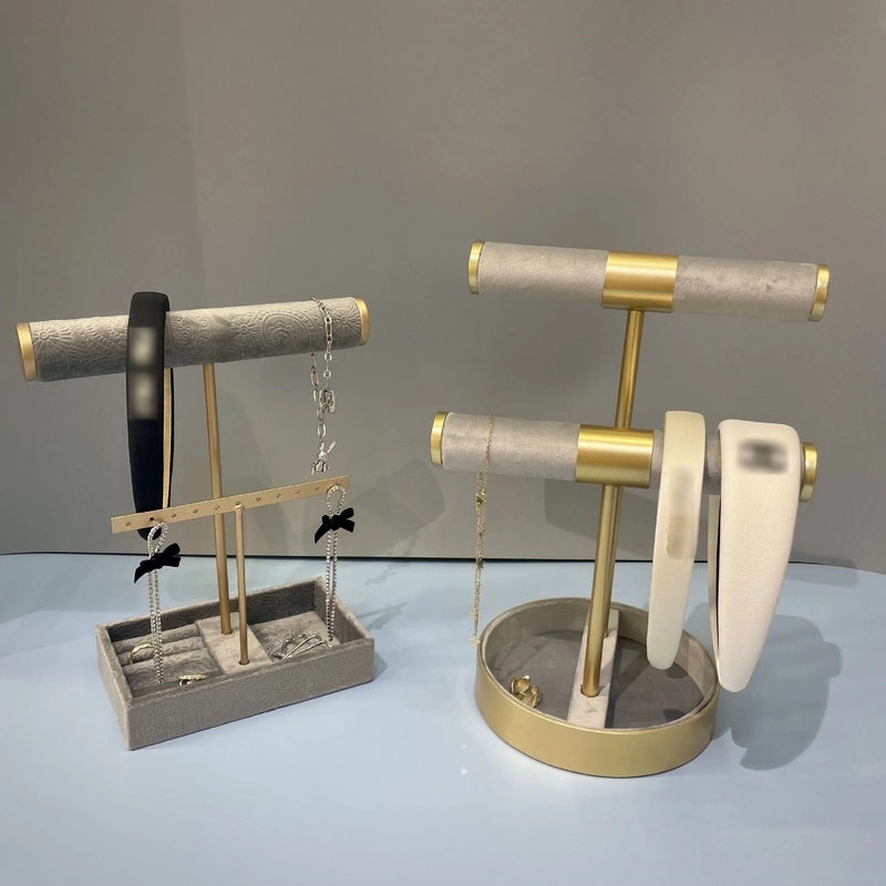 Minimalist Round Metal Spray Paint Jewelry Rack 1 Piece