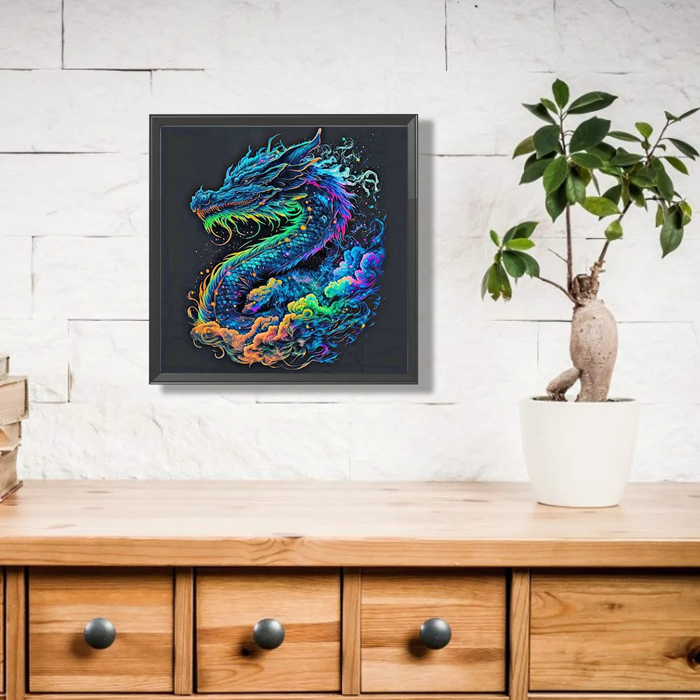 Diamond Painting - Full Round Drill - Dragon(Canvas|30*30cm)