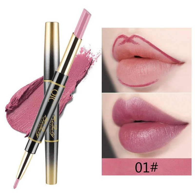 Auto-rotating Double-head Lip Liner Lipstick