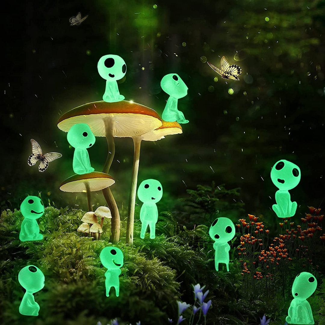 luminous garden ghost figurines