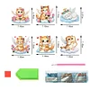 (US Local)6Pcs Acrylic  Cloud Cats Diamond Painting Fridge Magnet for Fridge