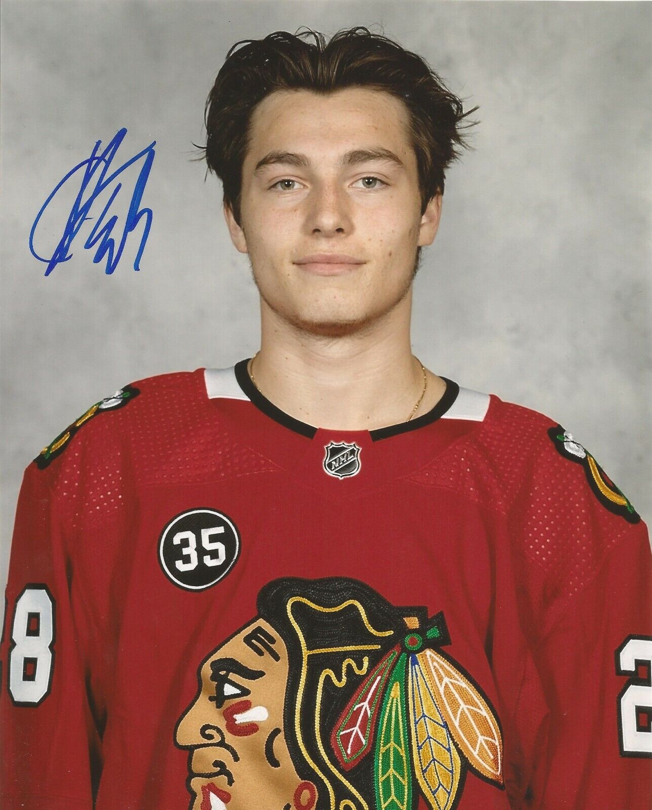 COLTON DACH SIGNED CHICAGO BLACKHAWKS 8x10 Photo Poster painting with COA