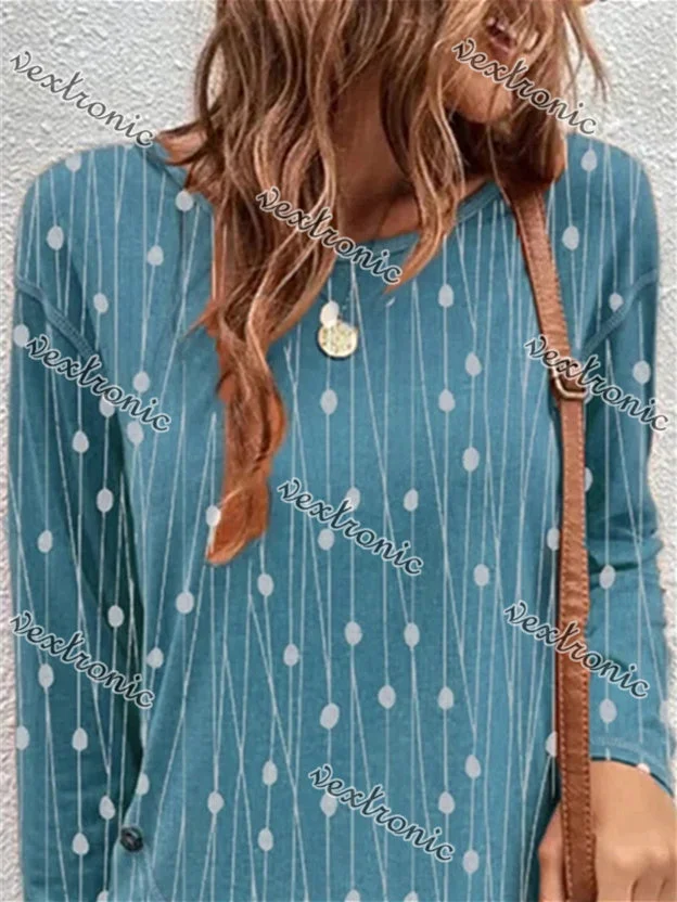 Women Half Sleeve V-neck Solid Color Dress