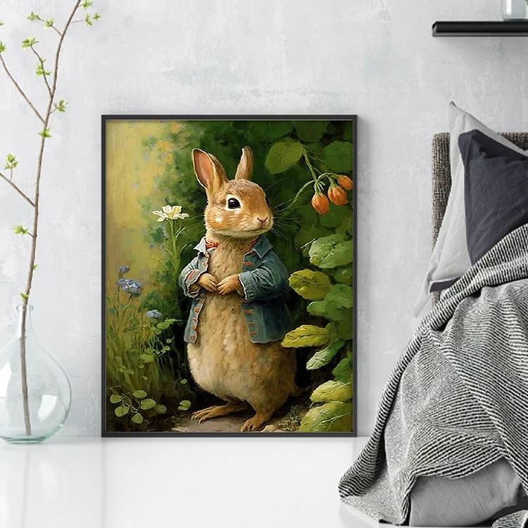 Rabbit 11CT Stamped Cross Stitch 40*50CM