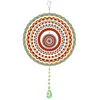 >Upgrade Size<DIY Diamond Painting Double-sided Rotatable Mandala Hanging Wind Chime Suncatcher Hanging Kit