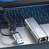 2in1 USB-C/USB 3.1 To Ethernet Adapter 5000Mbps USB-C To RJ45 Network Converter