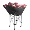 [US Local Warehouse] Collapsible Hammock Ball Cart with Wheels Volleyball Cart with Carry Bag Garage Sports Equipment Organizer for Easy Storage and Transport Hold Up To 28 Balls