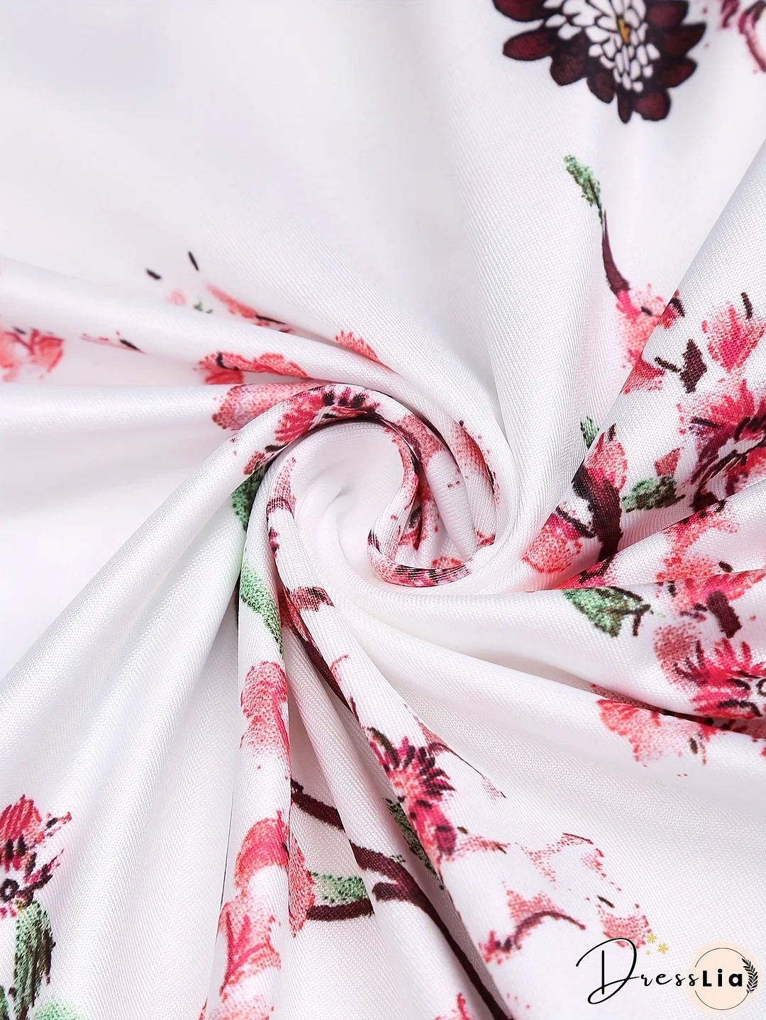 Casual Simple Two-piece Set, Solid Tucked Tops & Floral Print Spaghetti Strap Dress Outfits, Women's Clothing