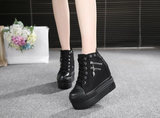 NEW Brand Hidden Heels Platform Sneakers Women Breathable Air Wedge Sock Shoes Woman Casual Ladies Boots Zapatos Mujer 2022 W05