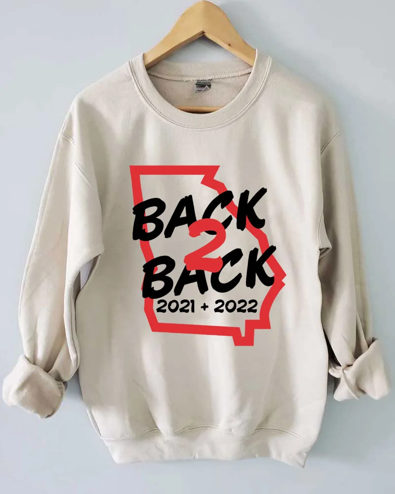 Back to Back Georgia Bulldogs 2021 and 2022 Sweatshirt