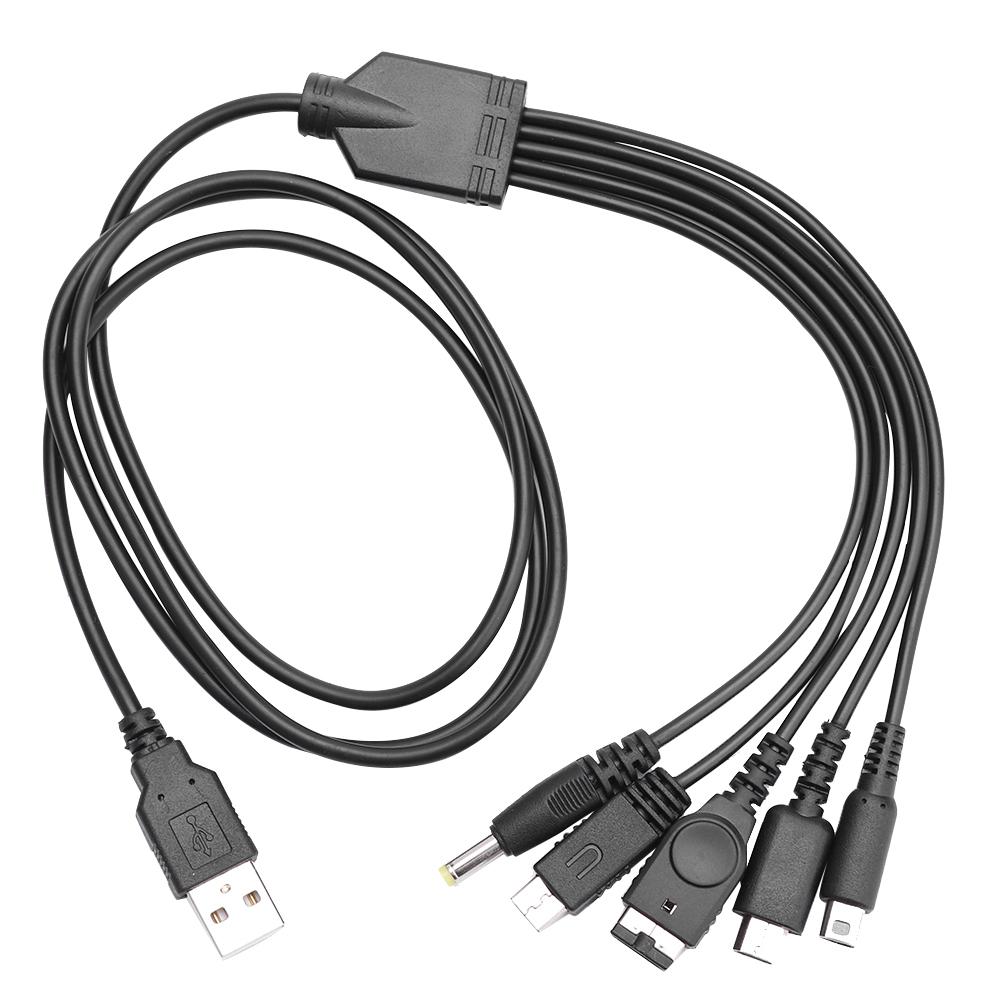 

5 In 1 Usb Charger Cable Fit For Nintend New 3Ds Xl Nds Lite Ndsi Ll Wii U, 501 Original