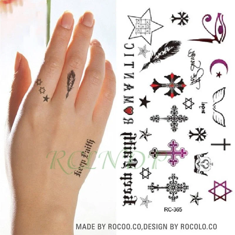 Water Transfer Tattoo Minimalist small sun moon tattoo Body Art Waterproof Temporary fake Tattoo for man woman kid 10.5*6cm