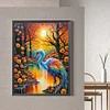 (50*60cm)Sunset Crane - Full Round Drill Diamond Painting