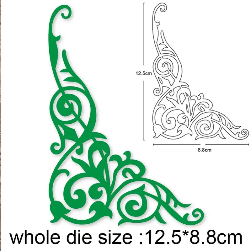 Craft Dies Metal Cutting Dies Cut Die Lace Corner Border Frame Decoration Scrapbook Dies Knife Mould Blade Punch Stencils Dies