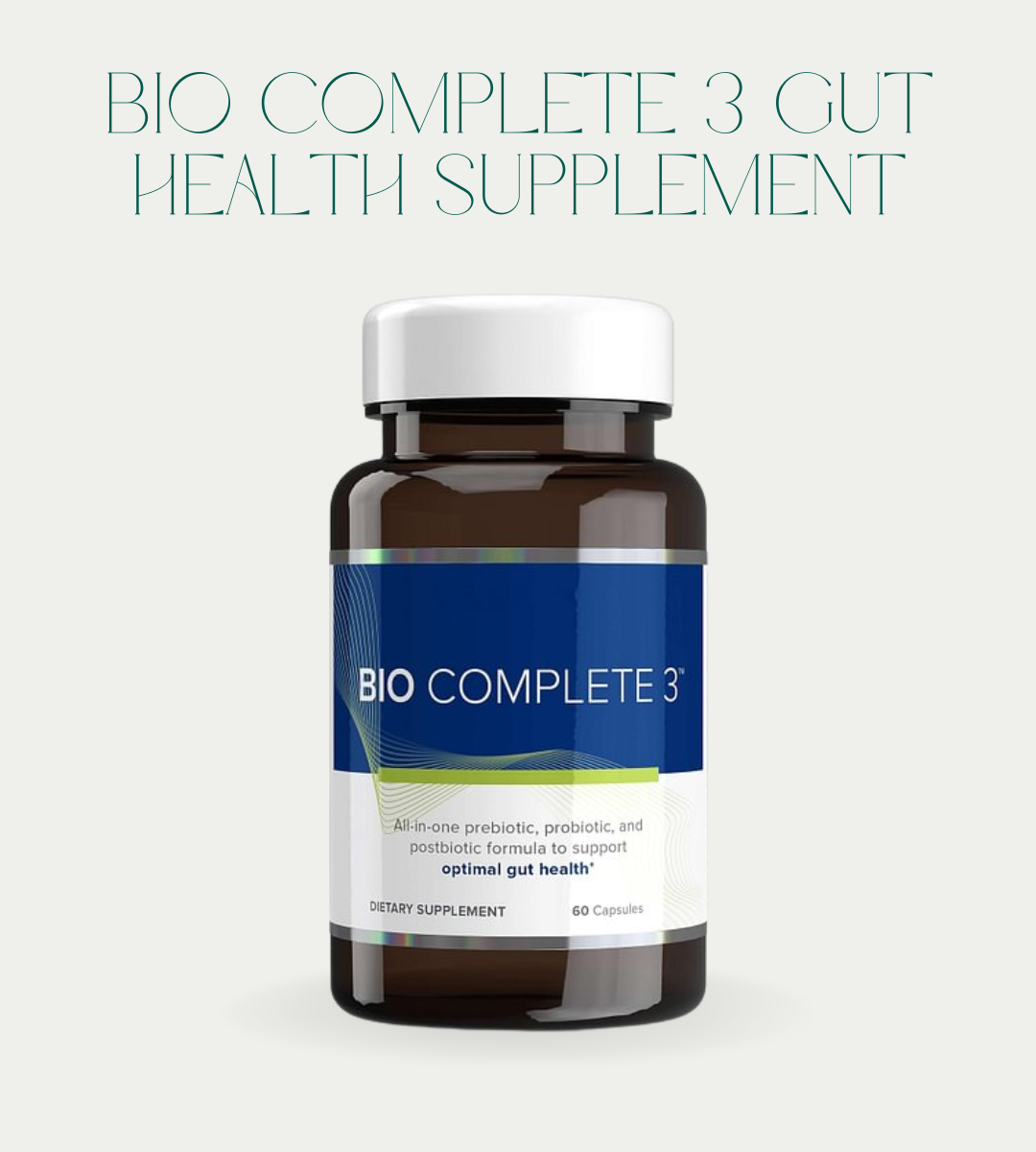 BIO Complete 3 Gut Health Supplement – Prebiotic, Probiotic & Postbiotic Blend for Digestion & Energy Support, 90-Day Supply