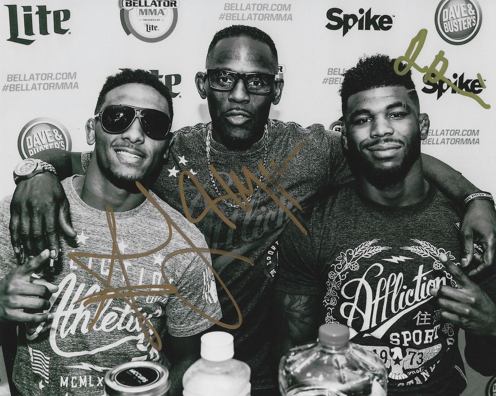 Joey Davis AJ & Antonio McKee Signed 8x10 Photo Poster painting Bellator MMA UFC Dream IFL WSOF