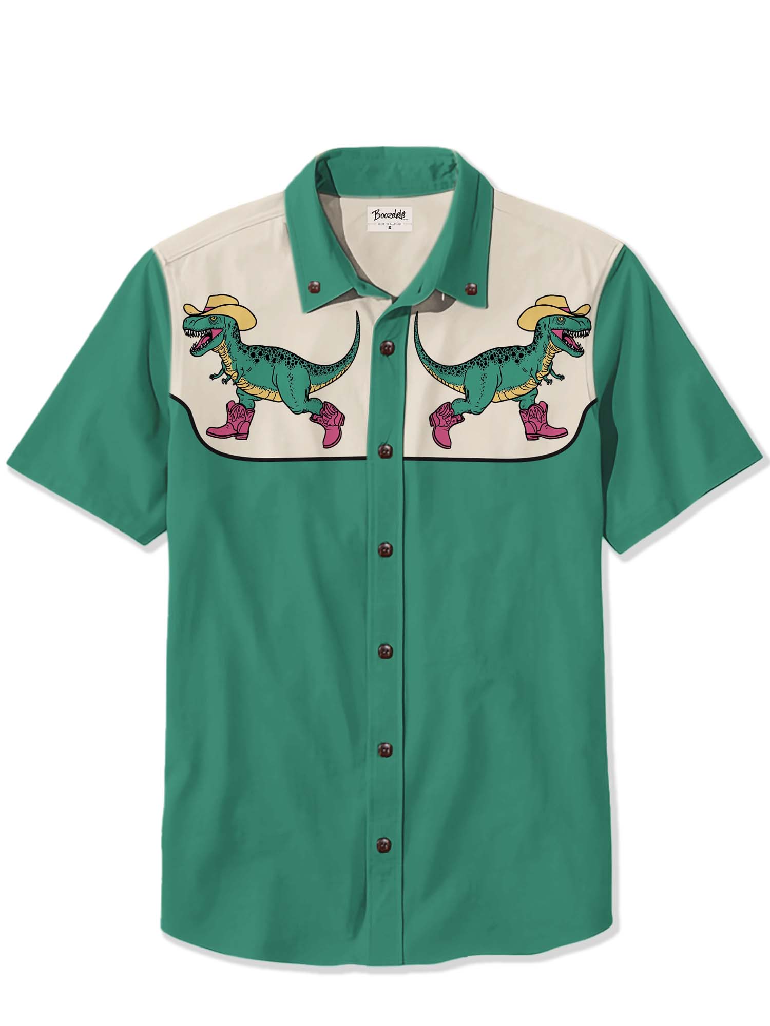 Western Dinosaur Cowboy - 100% Cotton Shirt