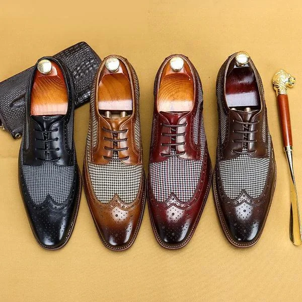 Men's Brock Retro Leather Lace Up Shoes