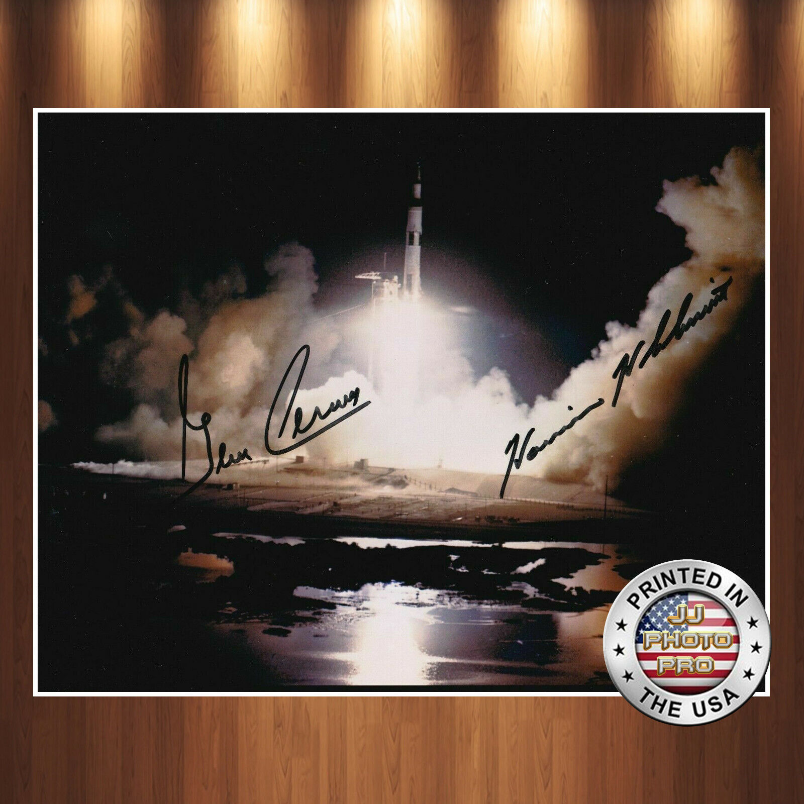 Gene Cernan Harrison Schmitt Autographed Signed 8x10 Photo Poster painting (Apollo 17) REPRINT